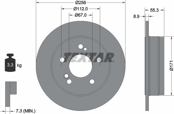 Textar 92032003 - Brake Disc onlydrive.pro