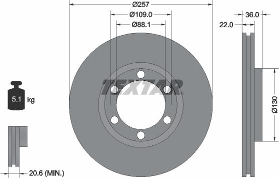 Textar 92075800 - Bremžu diski onlydrive.pro