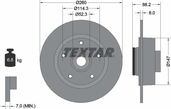 Textar 92195903 - Тормозной диск onlydrive.pro