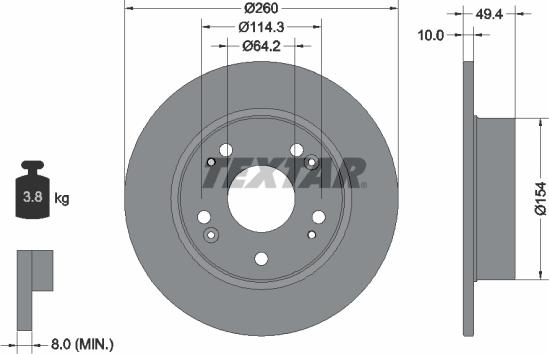 Textar 92144603 - Brake Disc onlydrive.pro