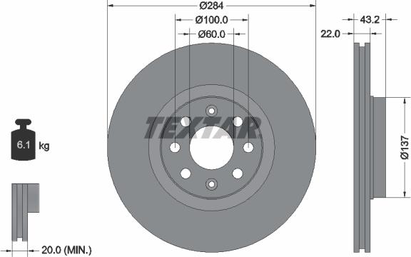 Textar 92145803 - Brake Disc onlydrive.pro