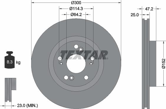 Textar 92140903 - Brake Disc onlydrive.pro