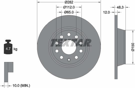 Textar 92140803 - Тормозной диск onlydrive.pro