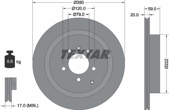 Textar 92147703 - Brake Disc onlydrive.pro