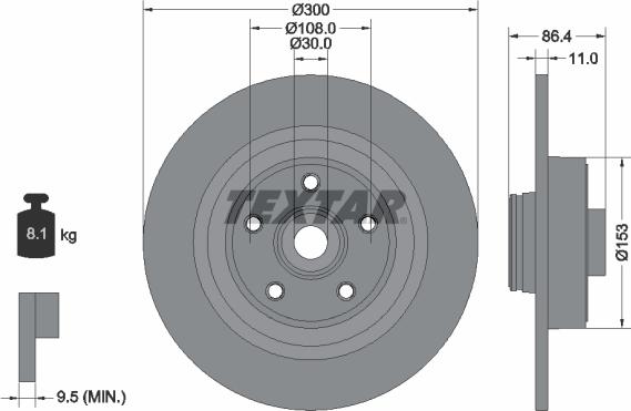 Textar 92159803 - Brake Disc onlydrive.pro