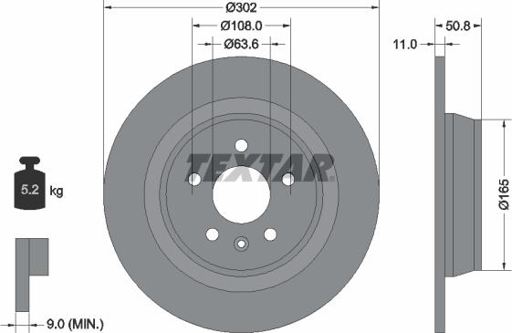 Textar 92159303 - Brake Disc onlydrive.pro