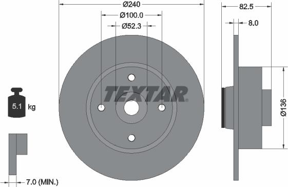 Textar 92154403 - Piduriketas onlydrive.pro