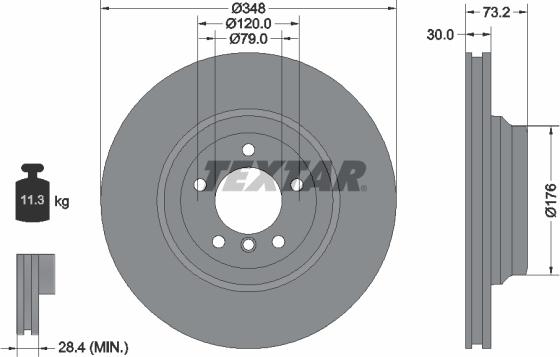 Textar 92155303 - Bremžu diski onlydrive.pro