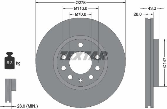 Textar 92156400 - Brake Disc onlydrive.pro