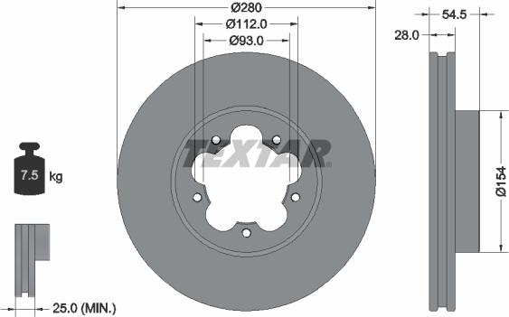 Textar 92151803 - Brake Disc onlydrive.pro