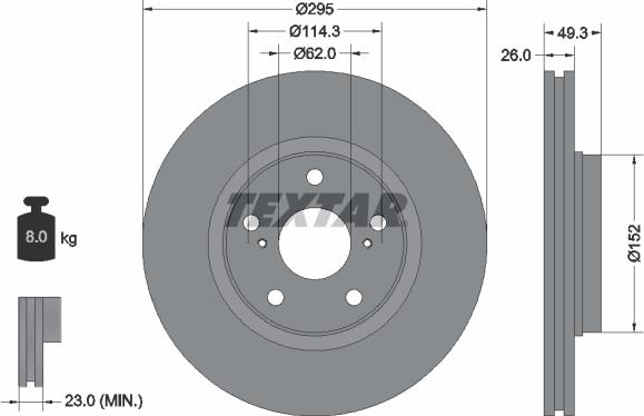 Textar 92163900 - Brake Disc onlydrive.pro