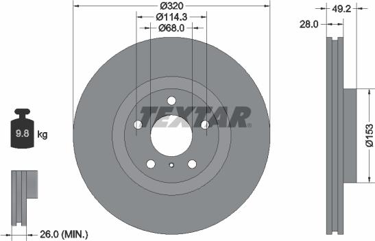 Textar 92162405 - Bremžu diski onlydrive.pro