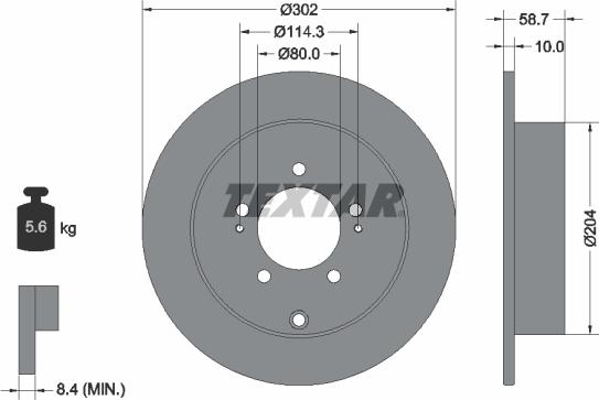 Textar 92167003 - Brake Disc onlydrive.pro