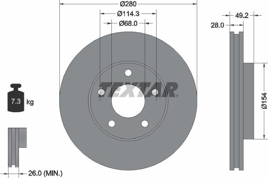 Textar 92109403 - Piduriketas onlydrive.pro