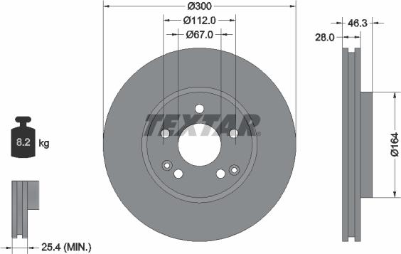 Textar 92106005 - Bremžu diski onlydrive.pro