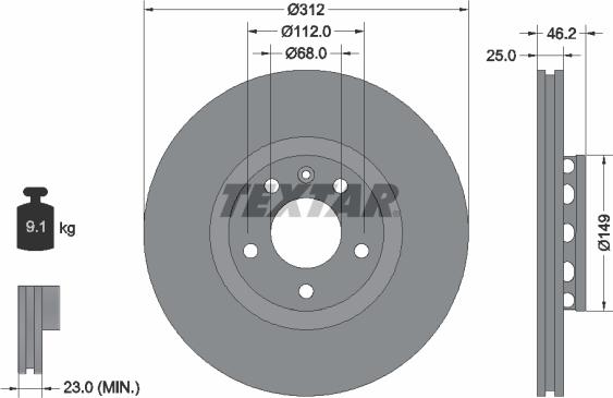 Textar 92106105 - Bremžu diski onlydrive.pro