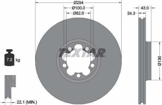 Textar 92103803 - Brake Disc onlydrive.pro