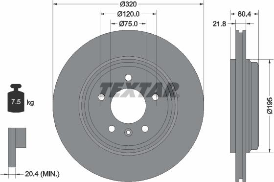 Textar 92107003 - Brake Disc onlydrive.pro