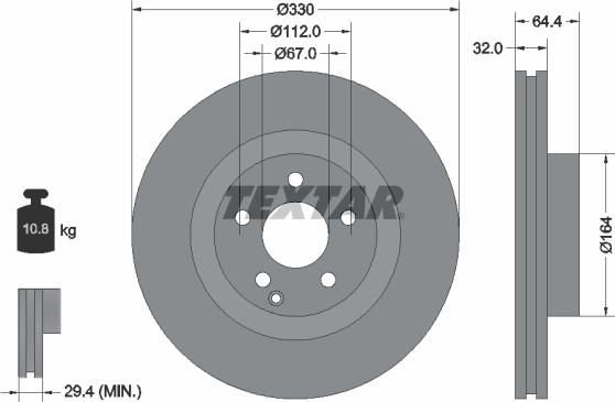 Textar 92119905 - Brake Disc onlydrive.pro