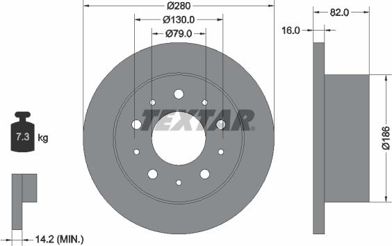 Textar 92116203 - Piduriketas onlydrive.pro