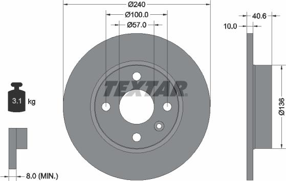 Textar 92111003 - Brake Disc onlydrive.pro