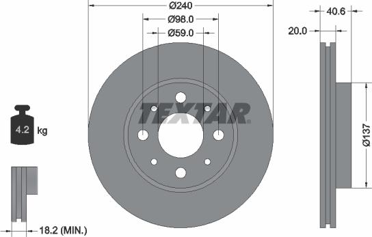 Textar 92118003 - Piduriketas onlydrive.pro