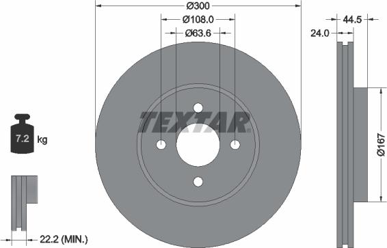 Textar 92139903 - Stabdžių diskas onlydrive.pro