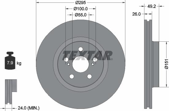 Textar 92135603 - Brake Disc onlydrive.pro