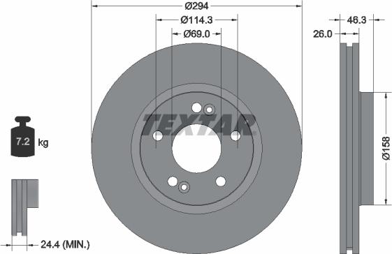 Textar 92136403 - Brake Disc onlydrive.pro