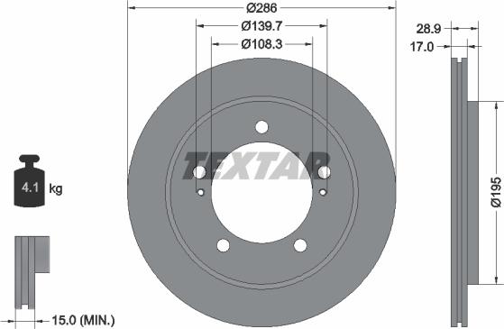 Textar 92136800 - Brake Disc onlydrive.pro