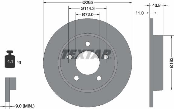 Textar 92130500 - Bremžu diski onlydrive.pro