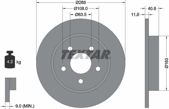 Textar 92133703 - Piduriketas onlydrive.pro