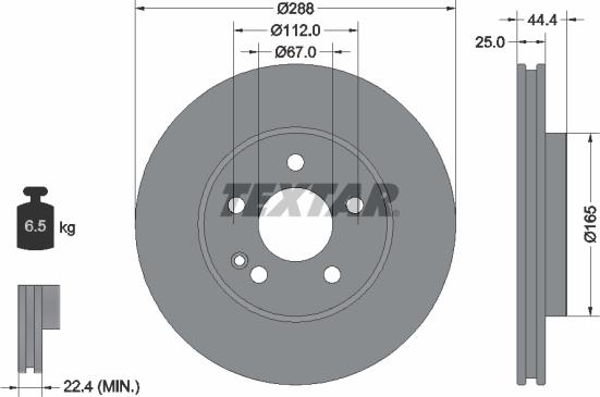 Textar 92132005 - Brake Disc onlydrive.pro