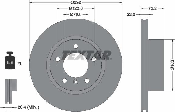 Textar 92132800 - Brake Disc onlydrive.pro