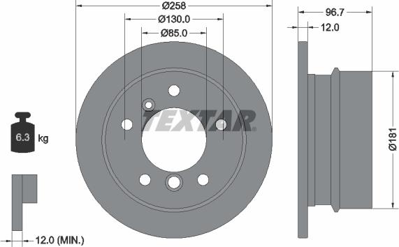 Textar 92137503 - Brake Disc onlydrive.pro