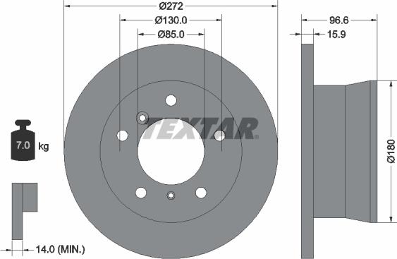 Textar 92137603 - Brake Disc onlydrive.pro