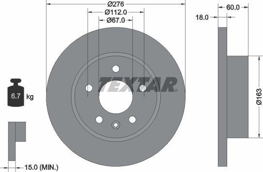 Textar 92129203 - Bremžu diski onlydrive.pro