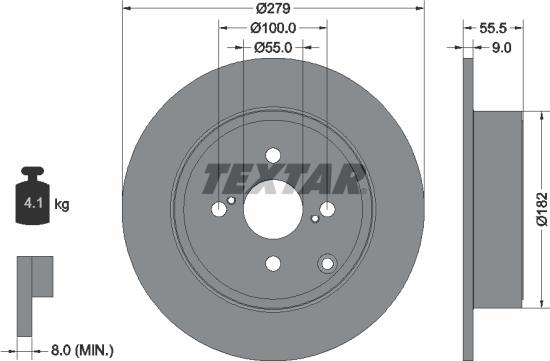 Textar 92126303 - Brake Disc onlydrive.pro