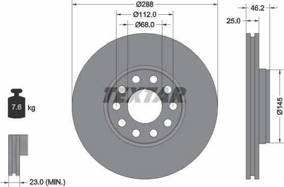 Textar 92121005 - Brake Disc onlydrive.pro