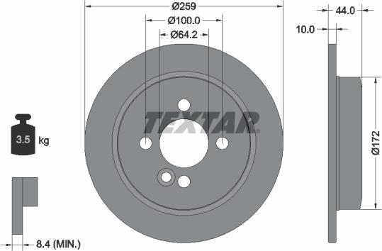 Textar 92175003 - Brake Disc onlydrive.pro