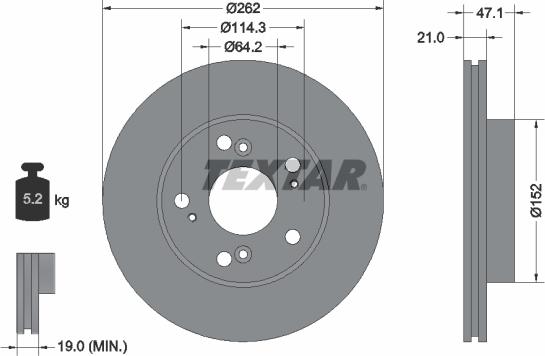 Textar 92175803 - Brake Disc onlydrive.pro