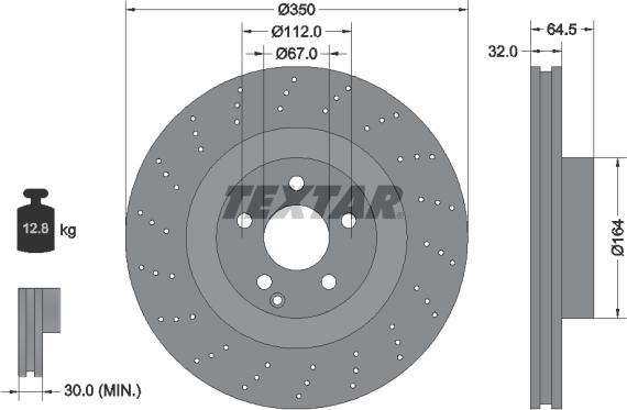 Textar 92176405 - Brake Disc onlydrive.pro