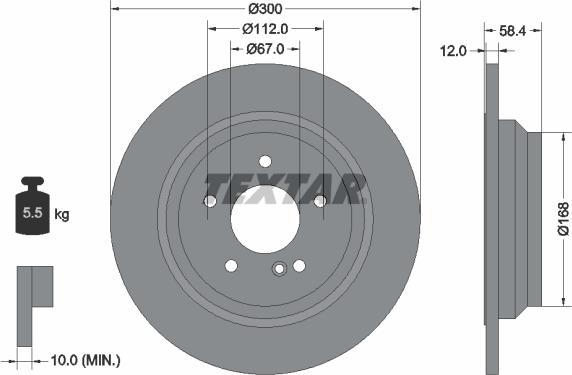 Textar 92176503 - Brake Disc onlydrive.pro