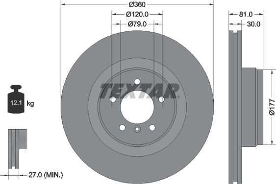 Textar 92178403 - Brake Disc onlydrive.pro
