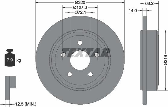 Textar 92177403 - Brake Disc onlydrive.pro