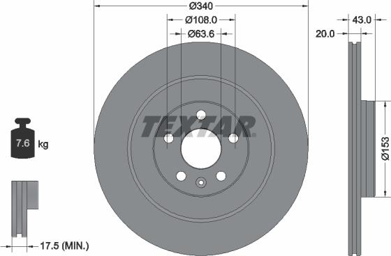 Textar 92304503 - Bremžu diski onlydrive.pro