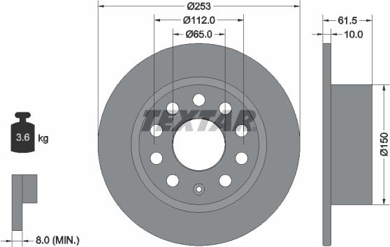 Textar 92306603 - Brake Disc onlydrive.pro