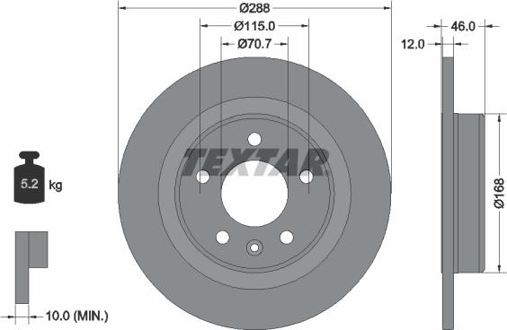 Textar 92314603 - Brake Disc onlydrive.pro