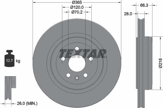 Textar 92313803 - Brake Disc onlydrive.pro