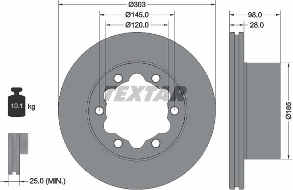 Textar 92295303 - Brake Disc onlydrive.pro